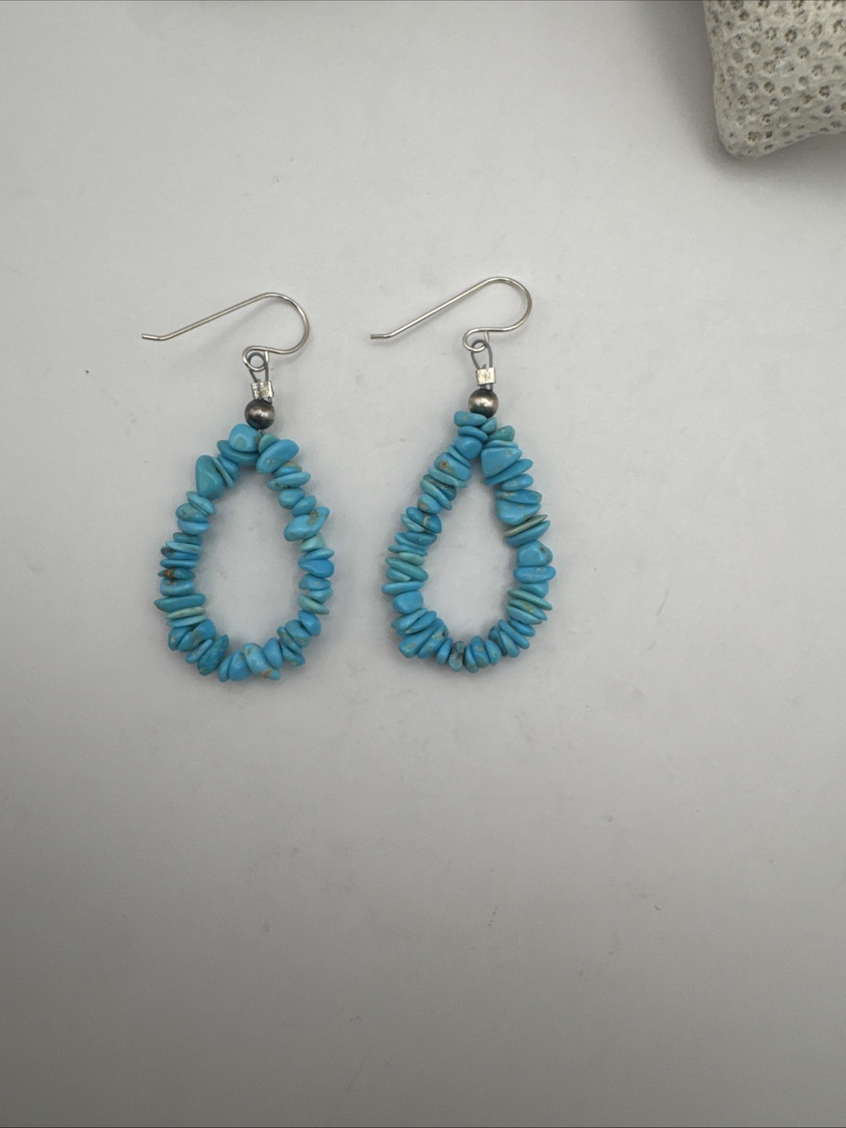 Turquoise Nugget Drop Earrings