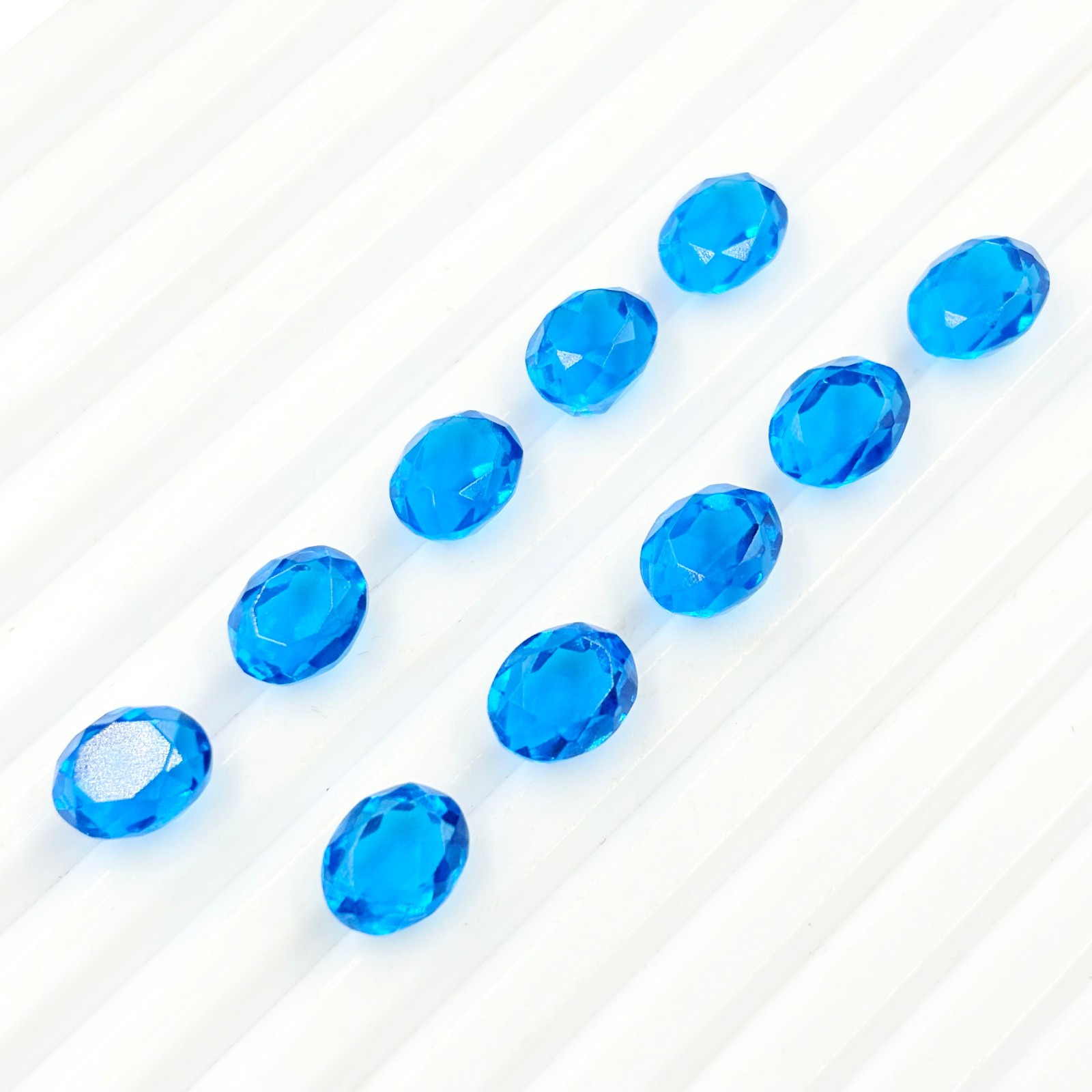 30 Pieces Faceted Blue Topaz Hydro Quartz Gemstone -6x8mm-10x20mm Approx.