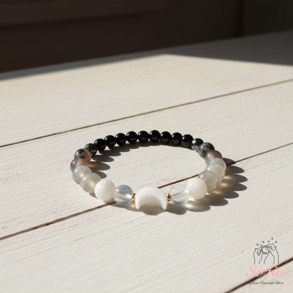 Moon Phase Crystal Bracelet Healing Gemstone Jewelry Gift Free US Shipping