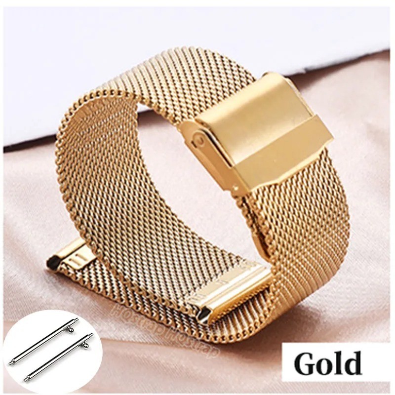 Rugged Milanese Mesh Stainless Steel Metal Watch Strap Band Quick Release12-24mm