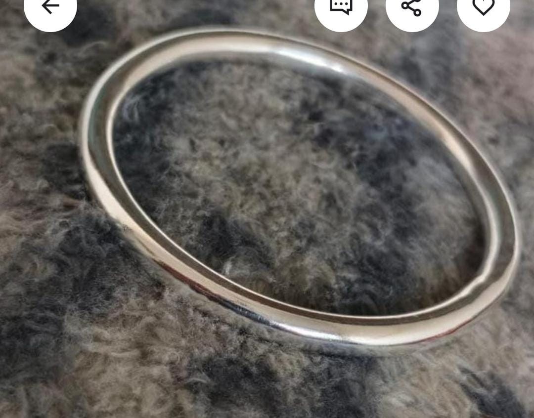 MASSIVE HEAVY 6mm Thick Chunky Solid Sterling Silver Round Bangle Bracelet Plain
