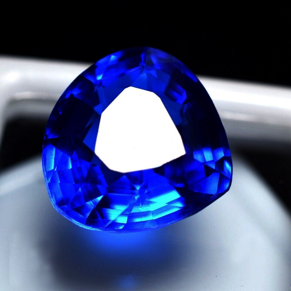Stunning Blue Sapphire Natural Pear Cut 12-13 Ct Loose Gemstone CERTIFIED JM153