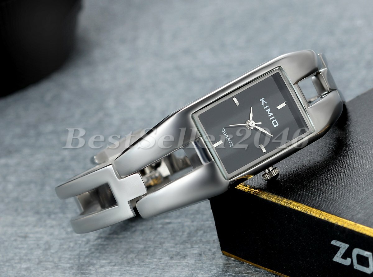 Women’s Causal Square Dial Stainless Steel Bangle Quartz Analog Wrist Watches