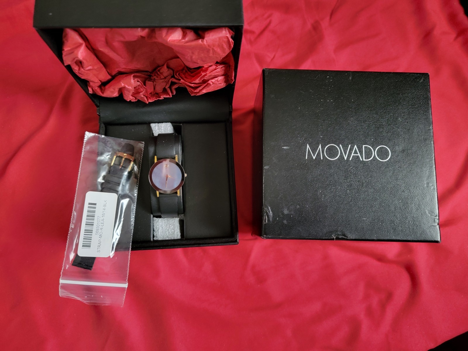RARE Vintage Mens Movado SAPPHIRE 31mm THIN BLUE MOTHER of PEARL 87-40-882