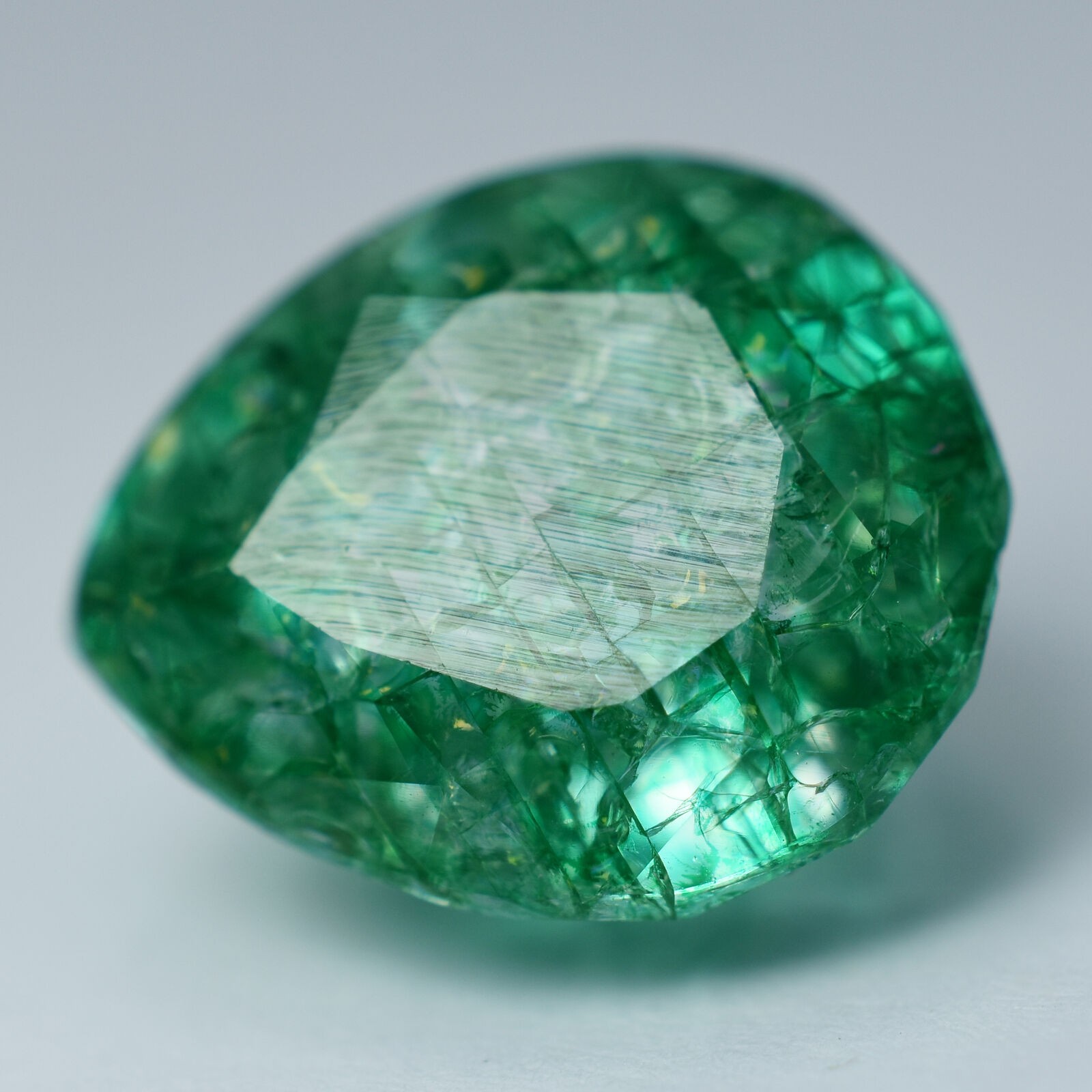 NATURAL Green Emerald PEAR Cut Loose Gemstone Ring Size 6.90 Ct CERTIFIED