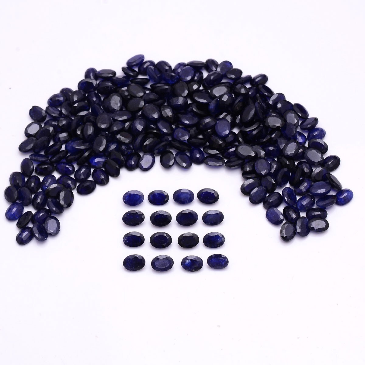 10Pcs Natural Blue Sapphire 8x6mm Oval Cut Dazzling Loose Gemstone Wholesale Lot