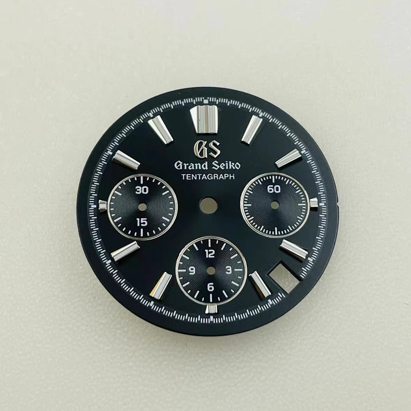 29.5mm Multifunctional Watch Dial Blue Luminous for VK63 Movement Accessories