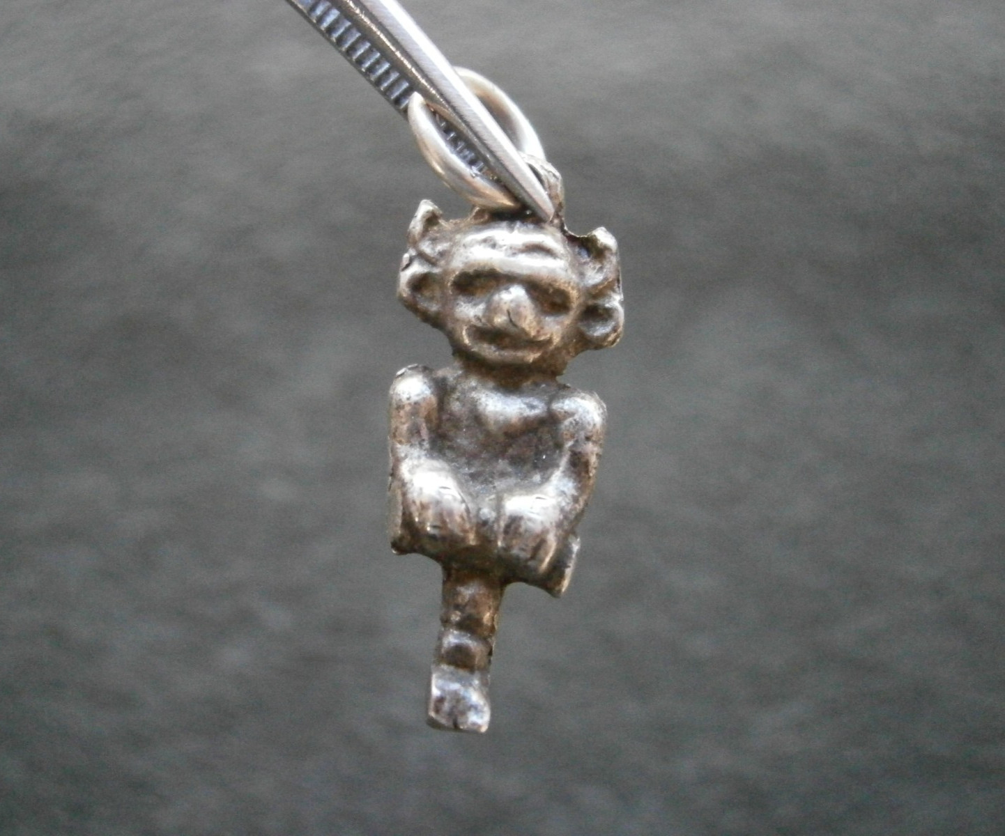 Lincoln Imp Vintage 1940s Solid Sterling Silver Bracelet Charm Pendant 3.0g