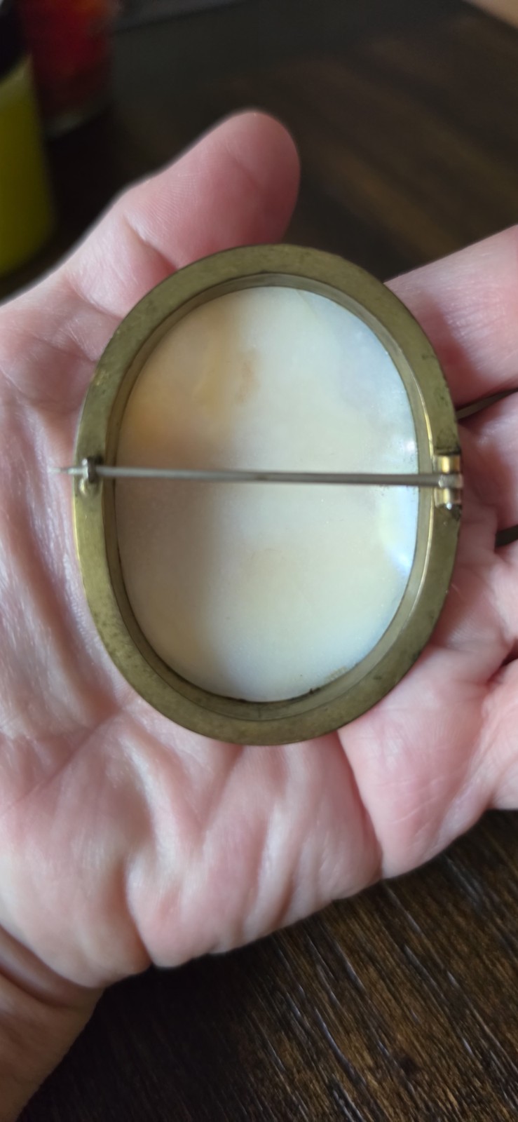 Antique Vintage Cameo Brooch C Clasp