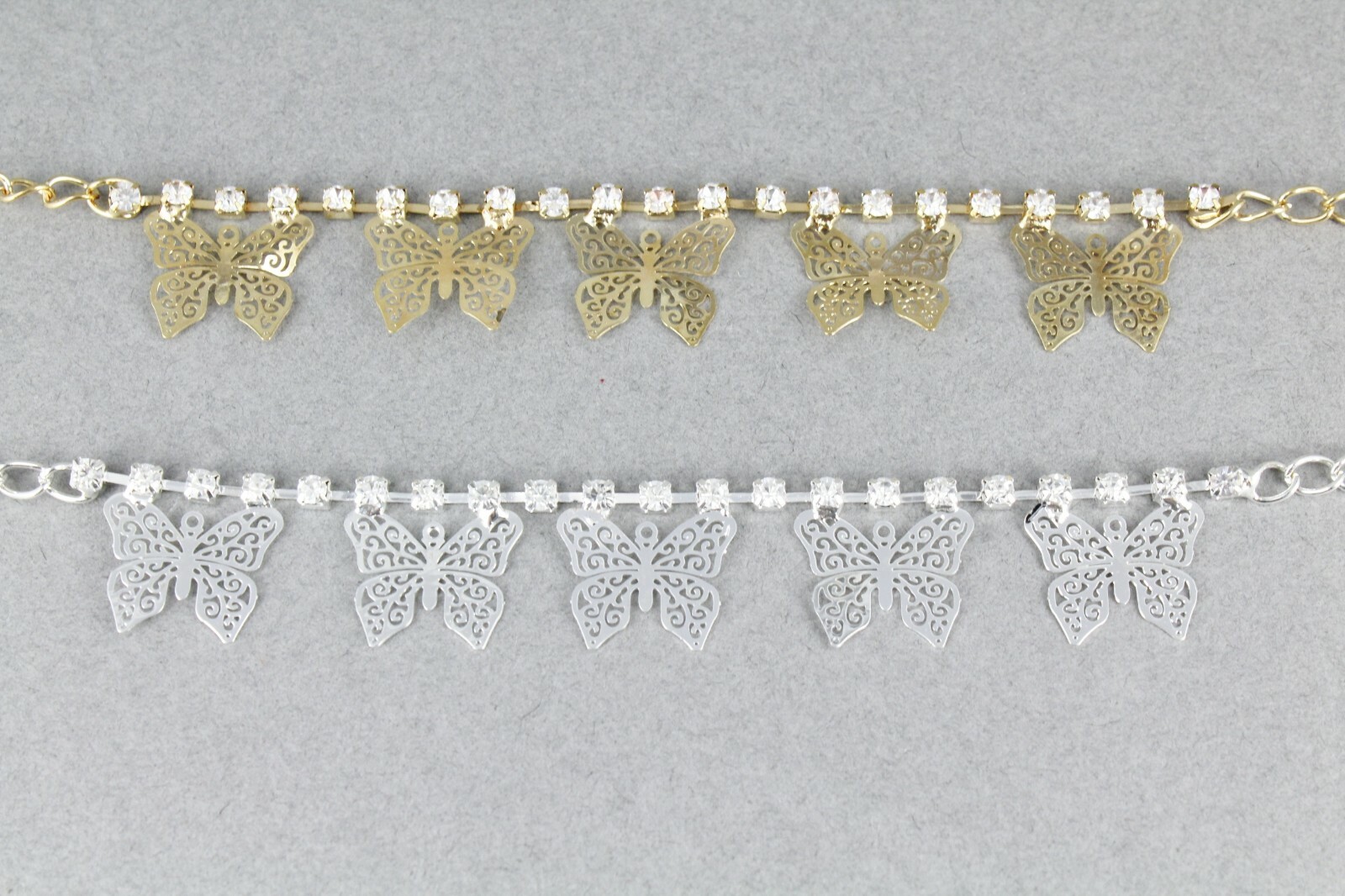 silver butterfly anklet charm dangle pendant adjustable ankle bracelet dangly