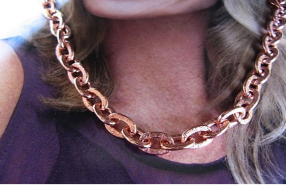 Solid Copper Chain CN630G – 1/4 of an inch wide. Available in 18 to 30 inches.