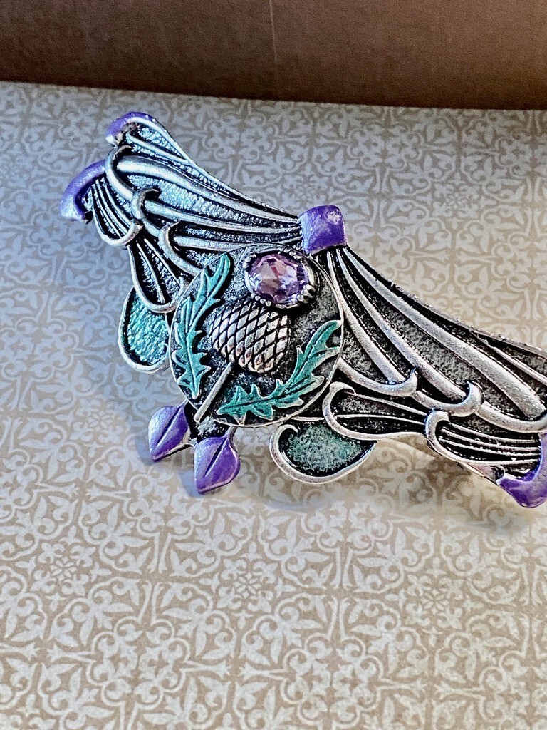 Thistle HAIR CLIP HAND CRAFTED MADE IN USA Scottish Thistle MyElegantThings