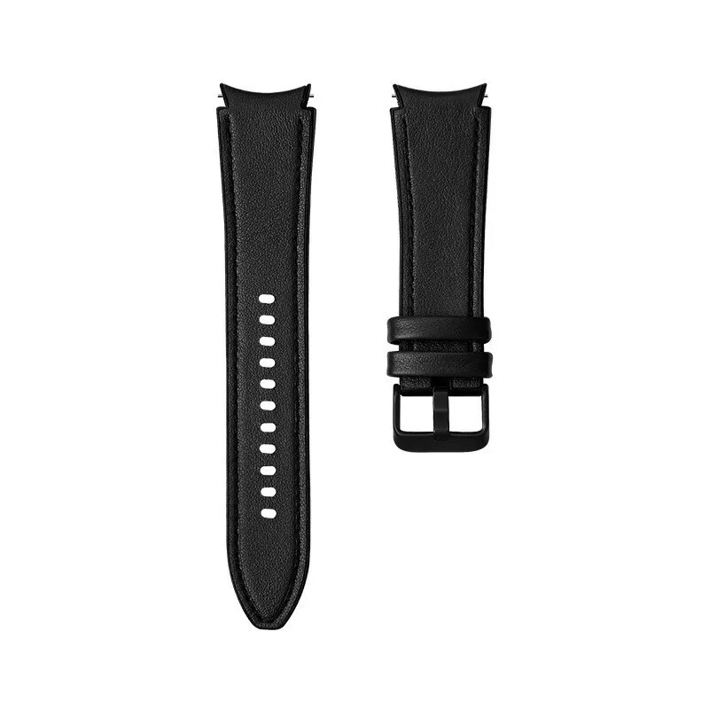 20mm Curved TPU Leather Strap for Samsung Galaxy Watch 7 6 5 4 40mm 44mm 43 47mm
