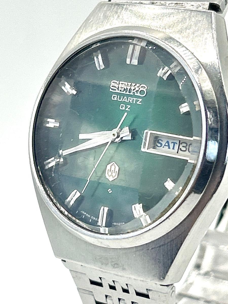 Seiko 0923-8020-G Day-Date Green Dial Quartz Men’s Watch From Japan