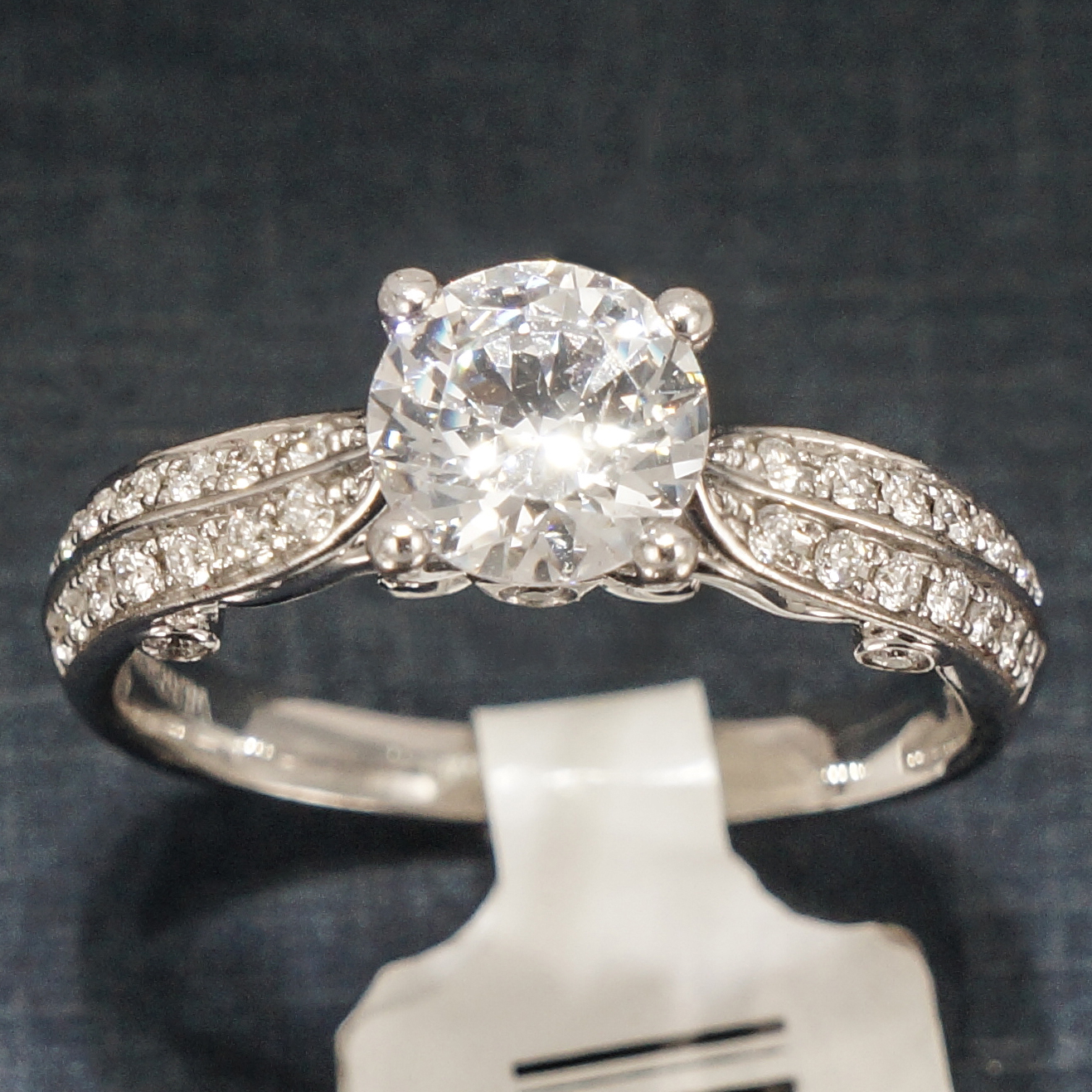 VERRAGIO 7023 DIAMOND ENGAGEMENT RING 18K WHITE GOLD