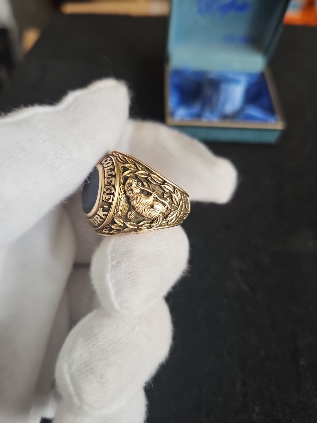 Vintage 1958 Balfour 10K Yellow Gold The City College New York Ring 23.4 Grams