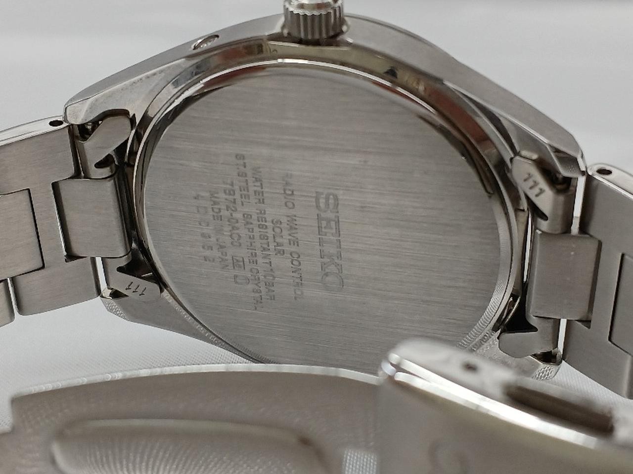 Seiko SBTM319 17cm Wrist Radio Solar Controlled Mens Wristwatch Authentic