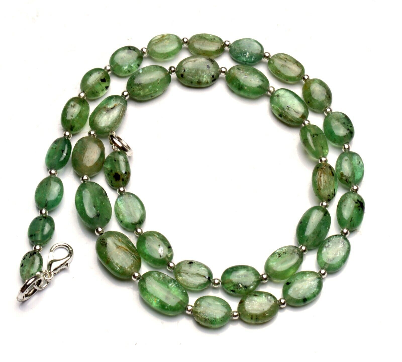 Natural Gem Mint Green Kyanite Oval Nuggets 18″ Necklace 9×7 to 13x9mm Beads