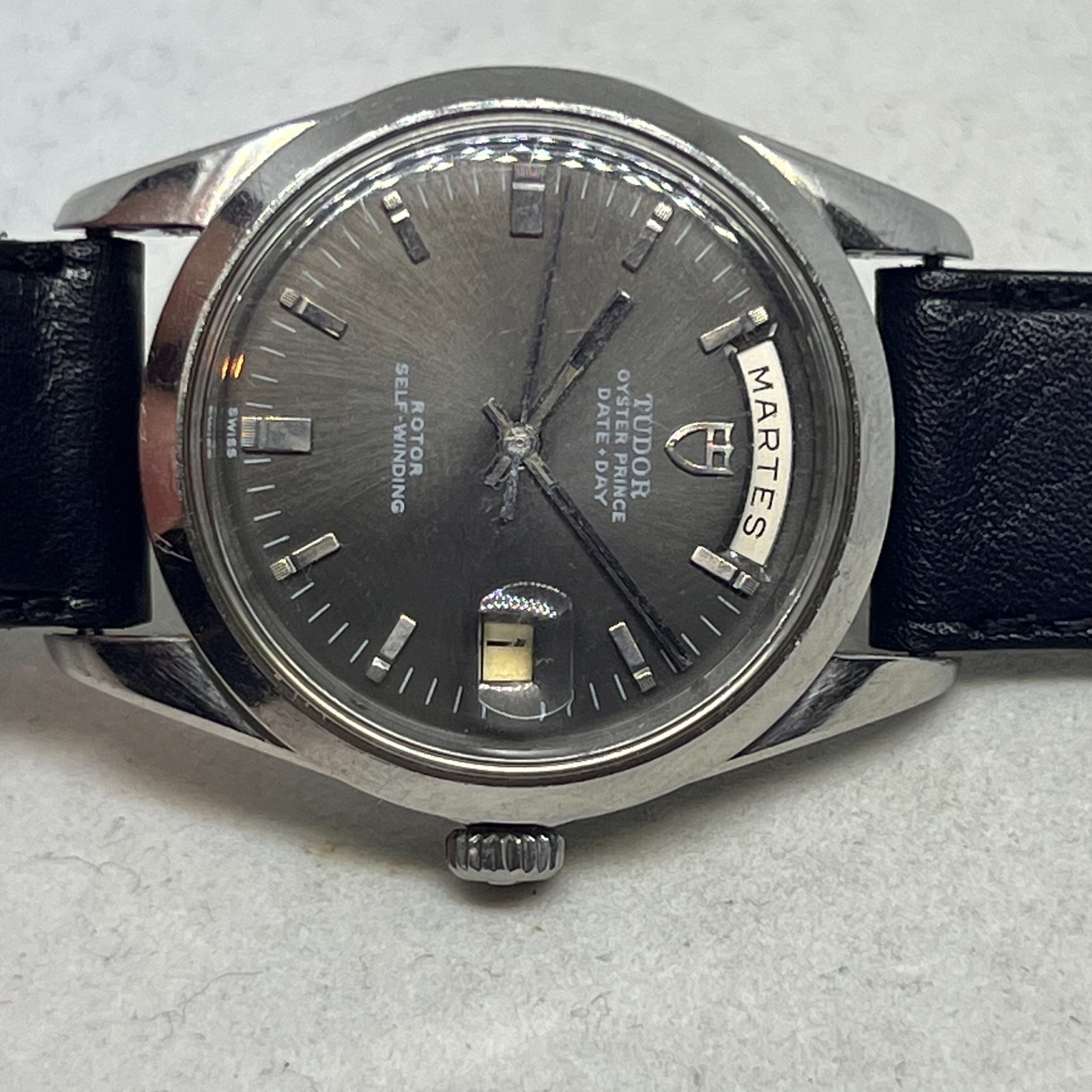 VINTAGE TUDOR JUMBO DAY DATE REF 7017/0 AUTOMATIC 38 MM GREY DIAL FROM 1970