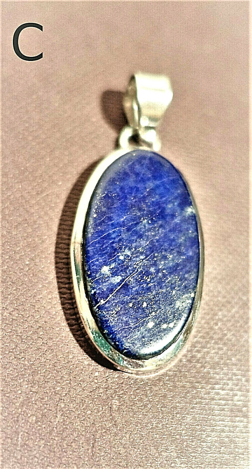 Pendant, 925 Silver with Gemstone Lapis Lazuli, Various Sizes!