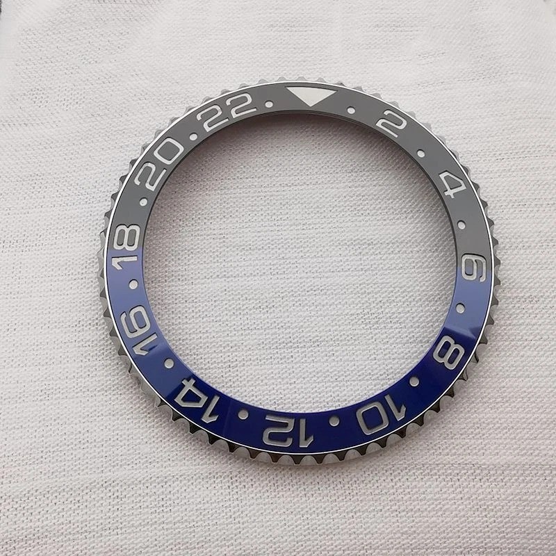 Black Blue Custom Made Watch Bezel Insert For Rolex GMT Master II Batman