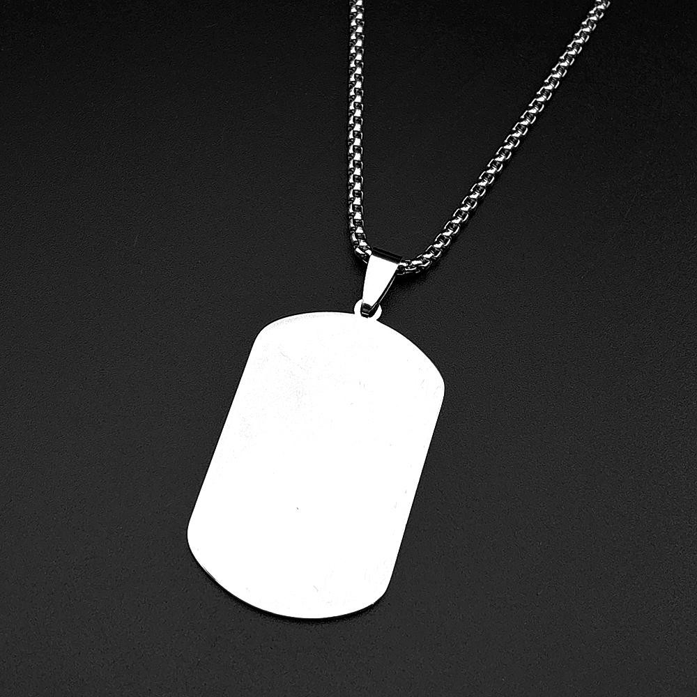 Star of David Shema Prayer Dog Tag Necklace Stainless Steel Jewish Israel Gift