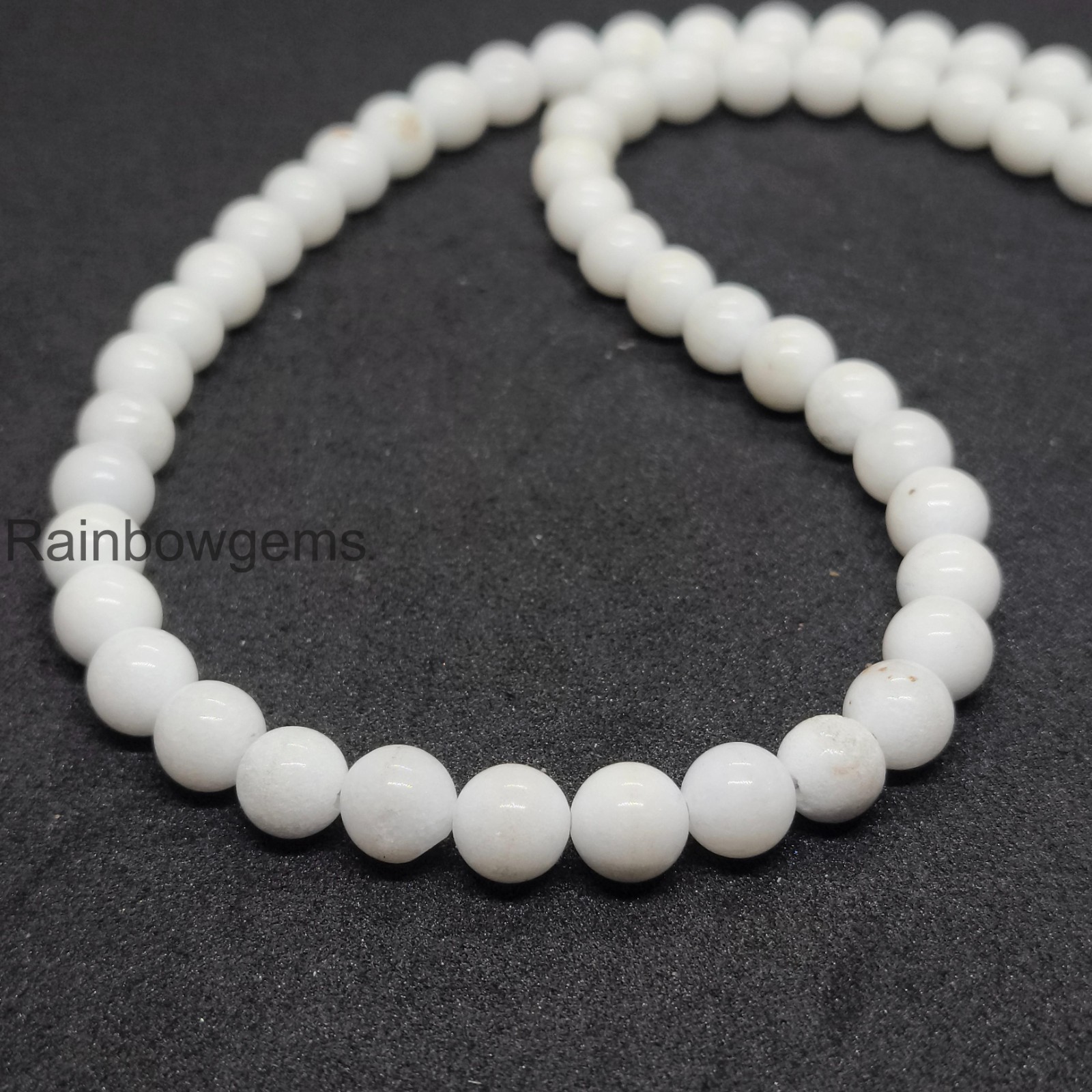 Natural Blue Opal Necklace 8mm Rondelle Beads, Genuine Opal Gemstone Necklace, H