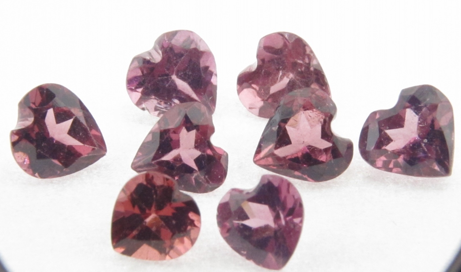 Rhodolite Garnet 4mm Heart Shapes 8 Stones 2.00cts only $7.99