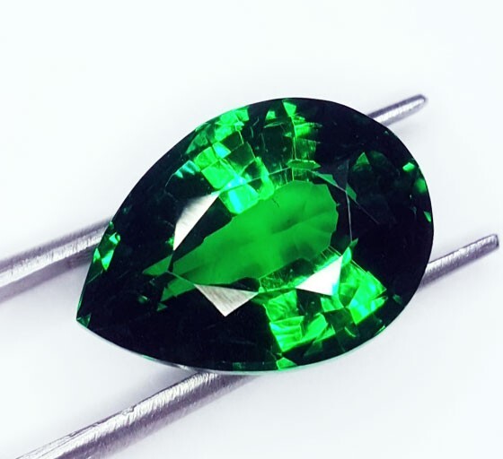 Certified Natural Tsavorite Green Garnet Loose Gemstone 18 Ct Pear Shape A46