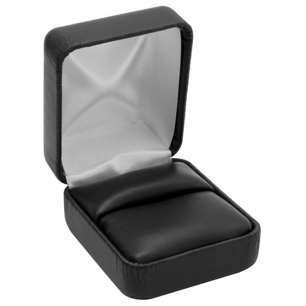 Lot of 12 Black Leatherette Jewelry Ring Gift Boxes Ring Box ~ 2 Styles