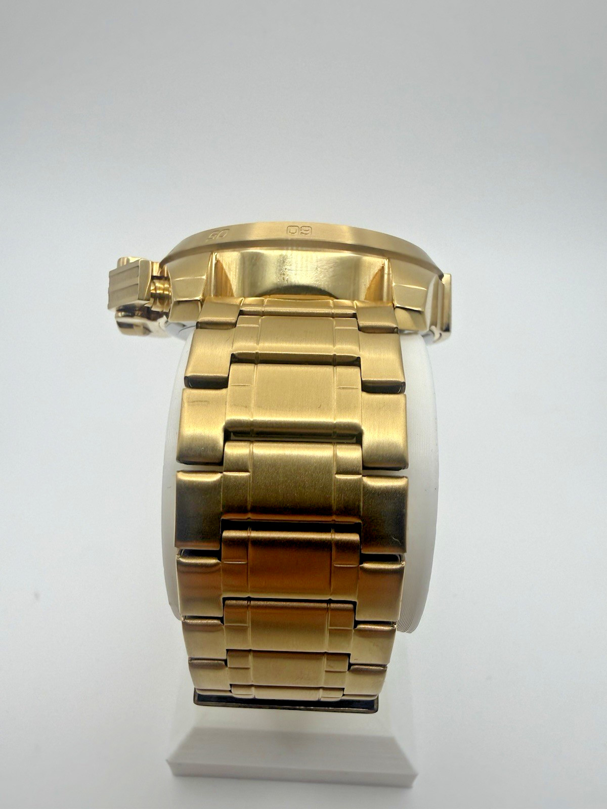 Diesel Ironside DZ4377 Only The Brave Gold Tone Oversize Watch 57mm Running