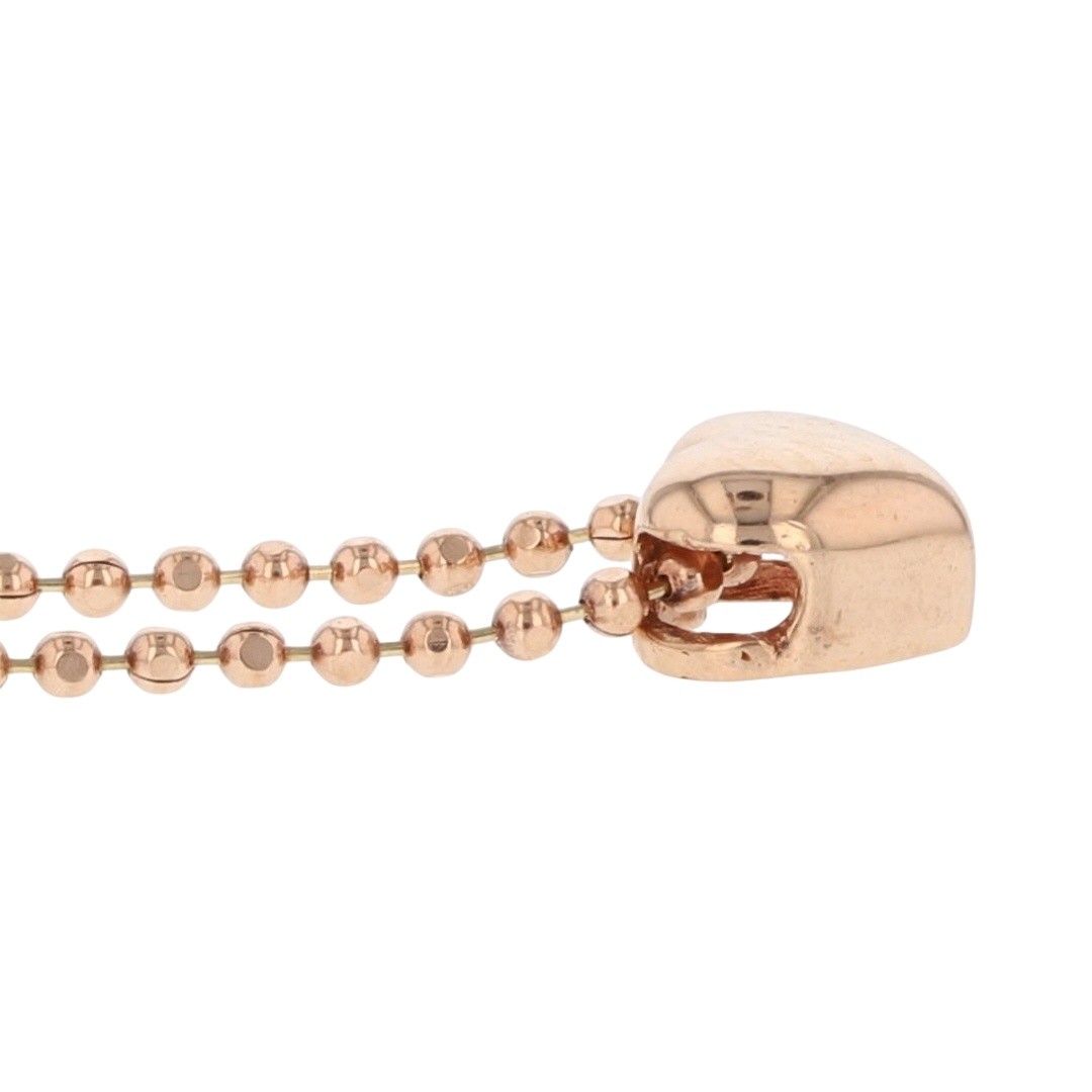 Michael Anthony Mini Heart Slide Pendant 18″ Necklace 14k Rose Gold 2.73 Grams