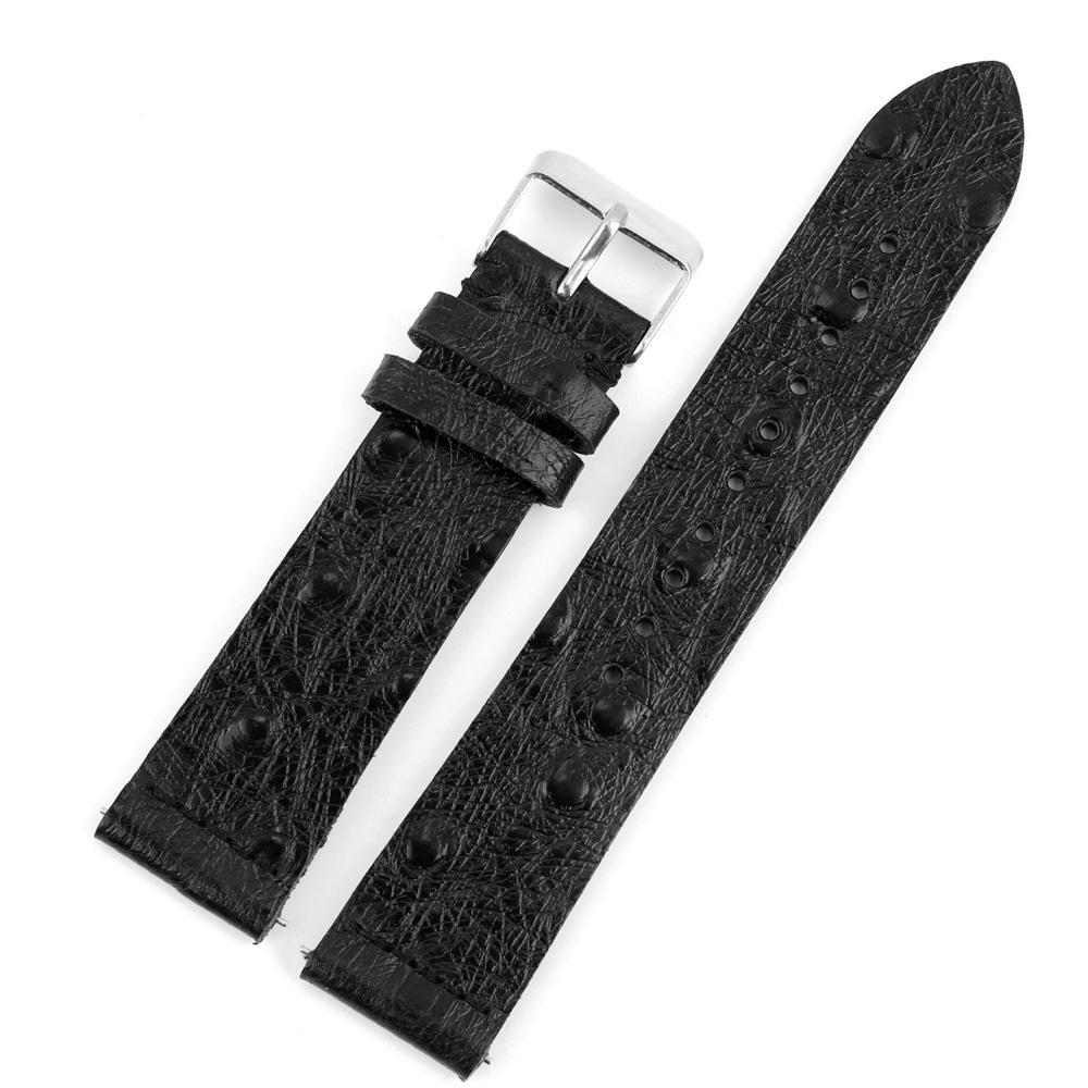 Ostrich Leather Watch Strap 16mm to 22mm Handmade Vintage Style Replacement Band