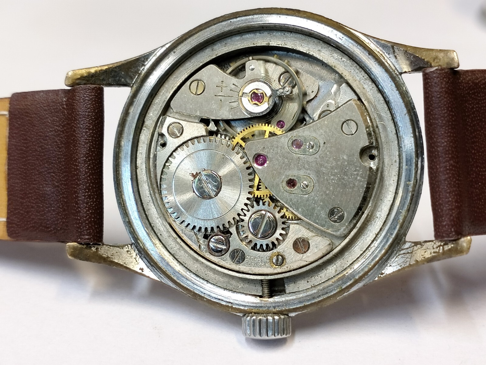 ARLY 21 JEWELS WINDING AGED GOLD DIAL SWISS MEN’S FULL WORKING VINTAGE WATCH