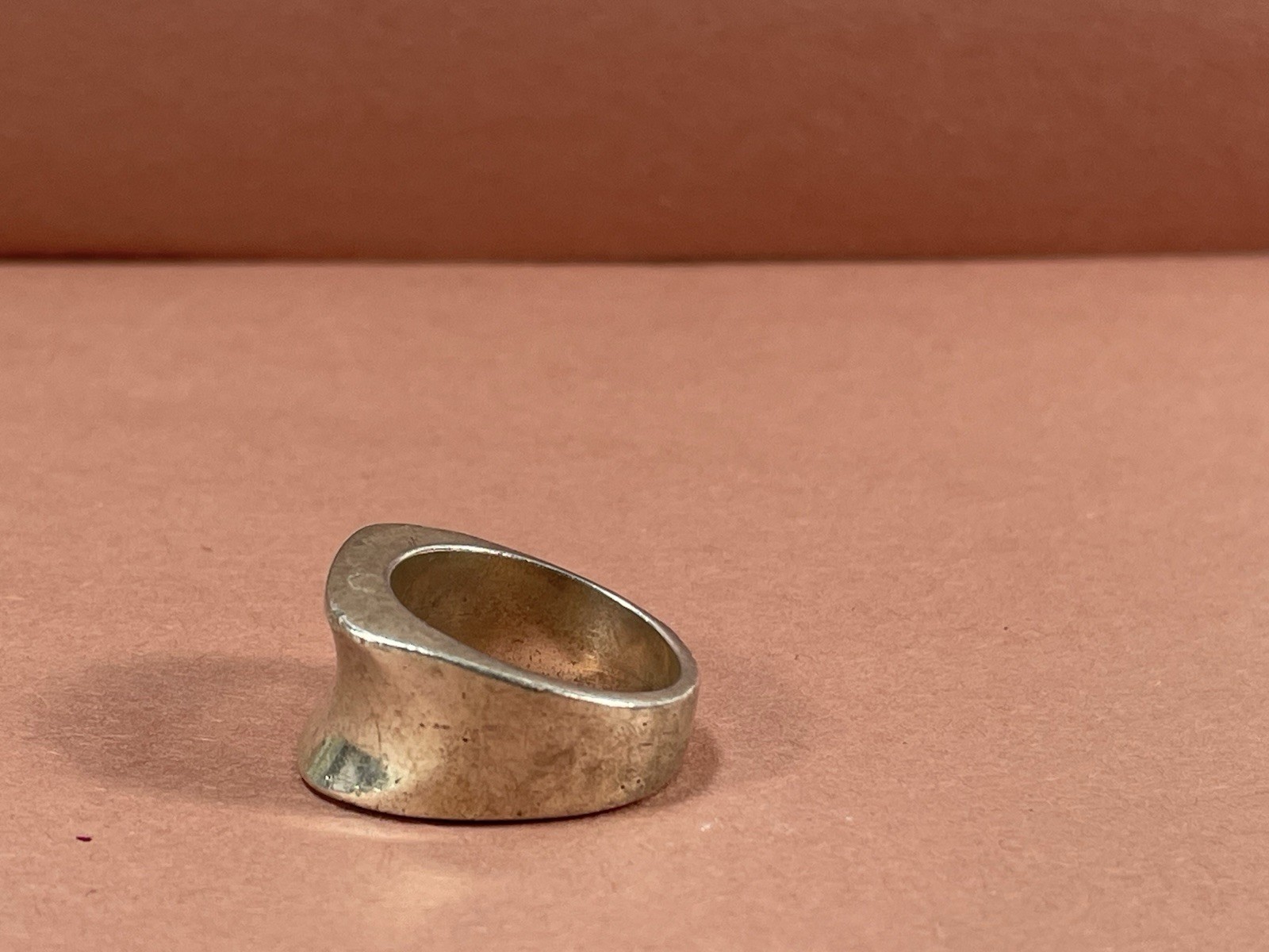 Vintage Sterling Silver 925 Modernist Ring Contoured Saddle Size 6.75 14 grams
