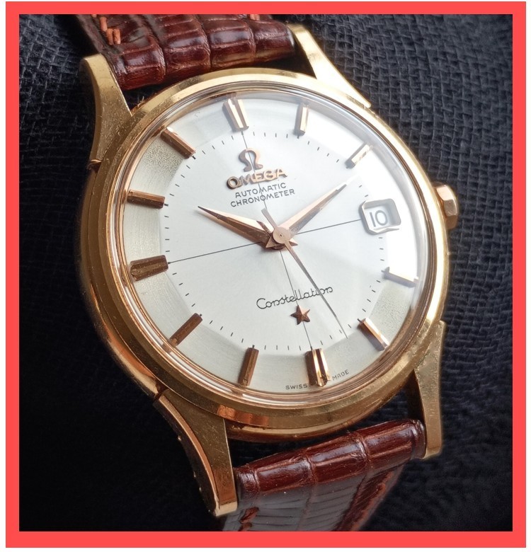 (18k Solid Rose Gold) Omega Constellation PiePan Vintage Automatic Men’s Watch