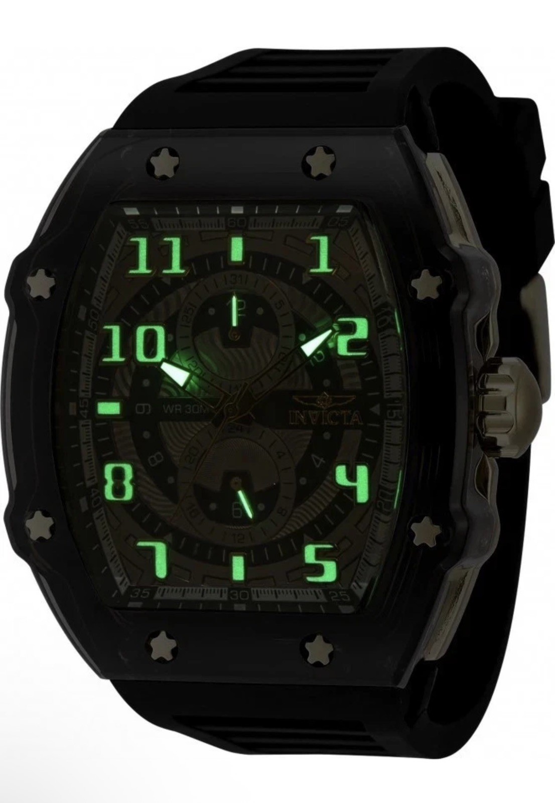 Invicta Racing Cyclone Podium Men’s 48.5mm, Black case /Black Dial New 48450