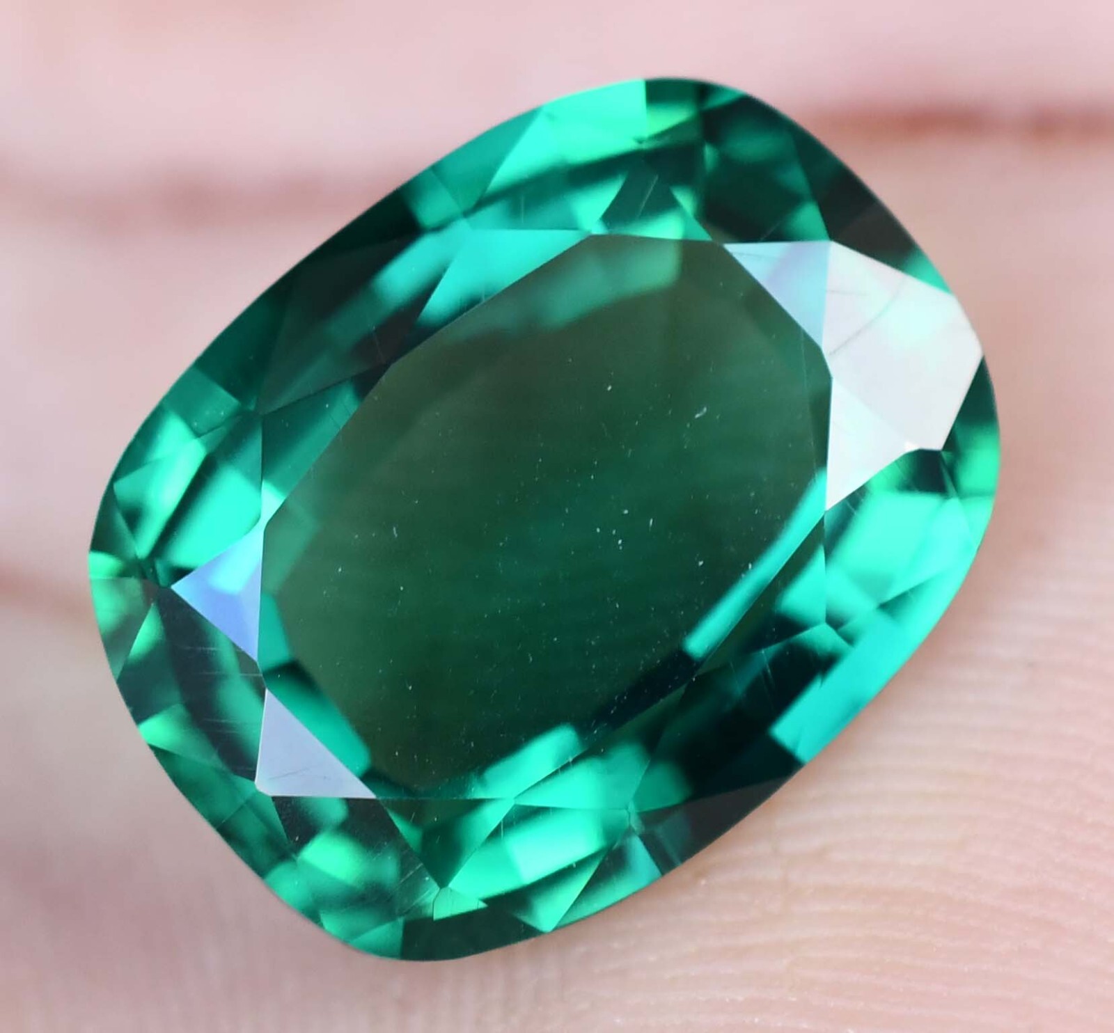 Natural Green Emerald 14.90 Ct Cushion Cut AGL Certified Stunning Loose Gemstone