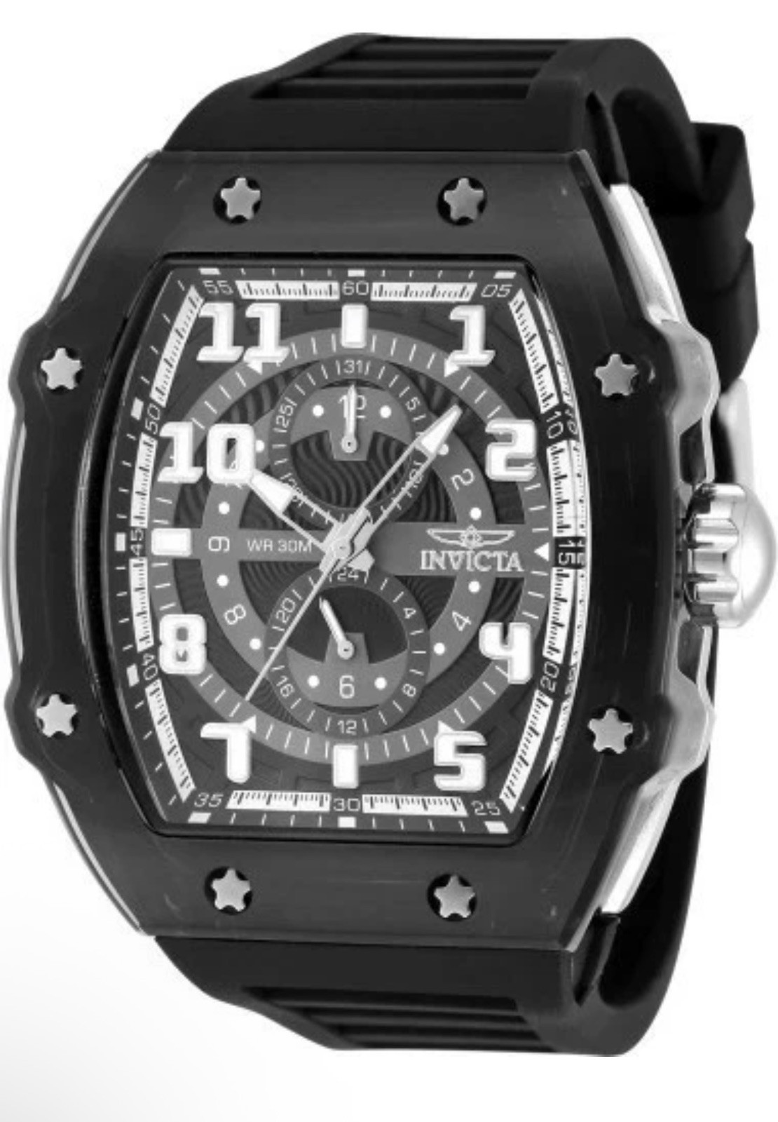 Invicta Racing Cyclone Podium Men’s 48.5mm, Black case /Black Dial New 48450
