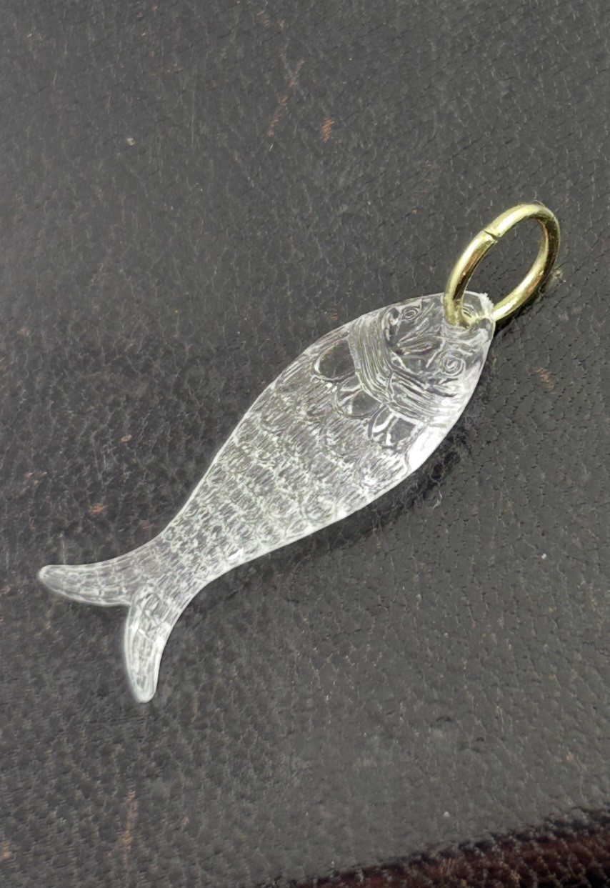 Fish Charm Necklace Pendant Translucent Plastic Fish Jewelry Gift For Women