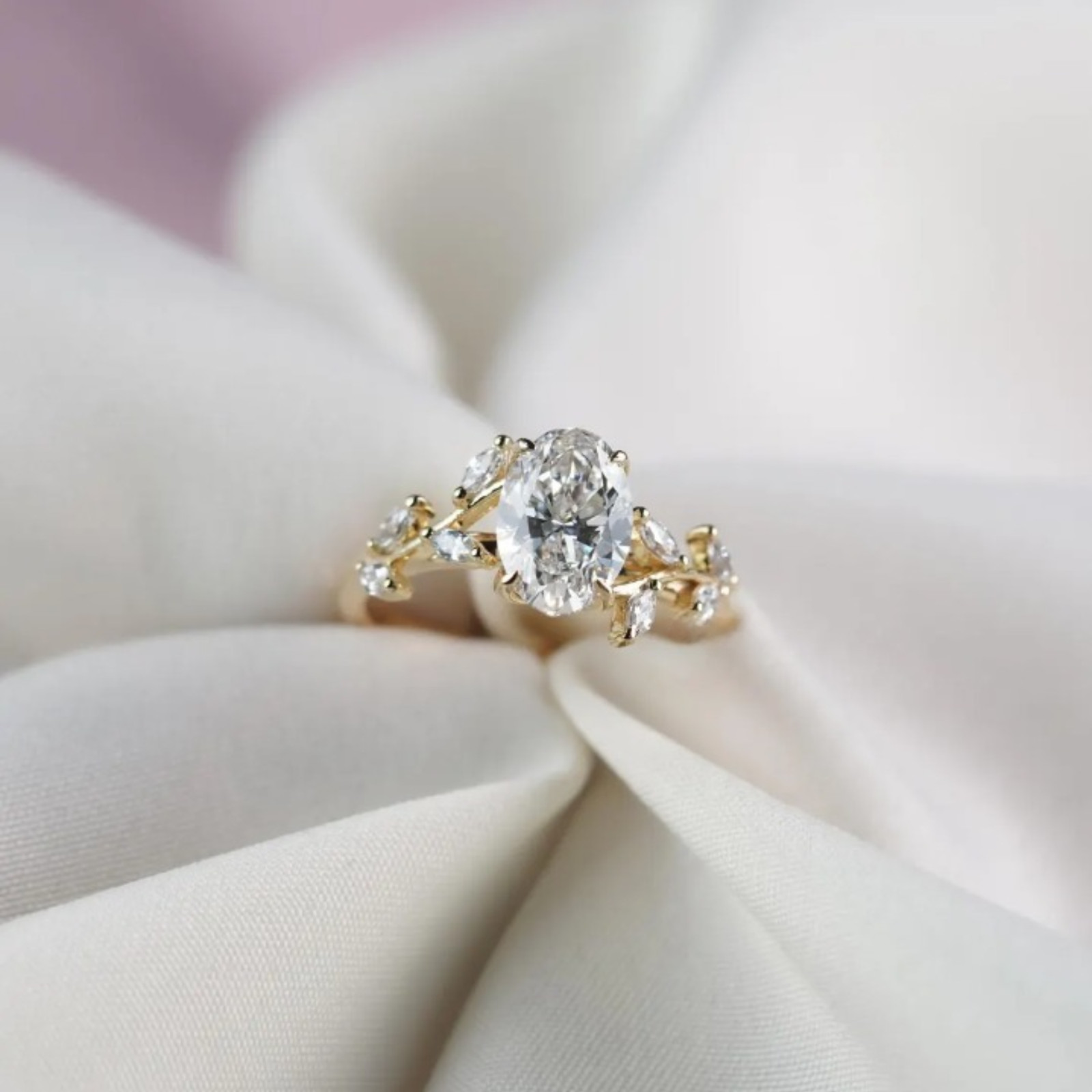 Solid 14k Yellow Gold 1.50 CT Lab Grown Diamond Ring | Oval Cut Certified Gift