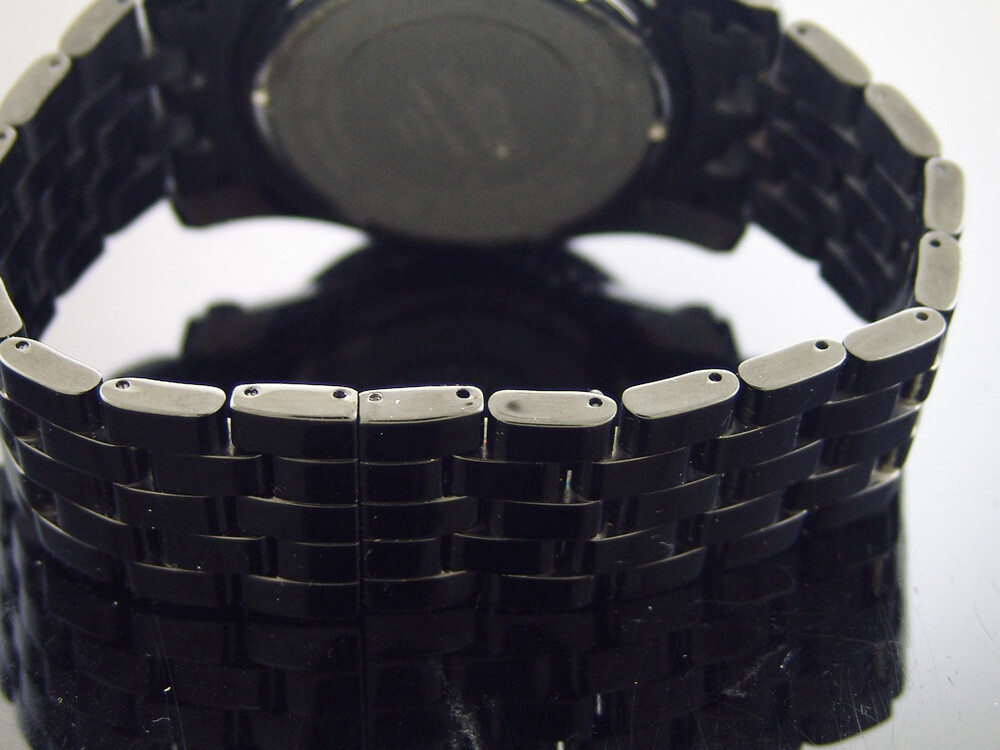 king Master Swiss Movt quartz Round genuine Diamonds 52 MM Black Watch