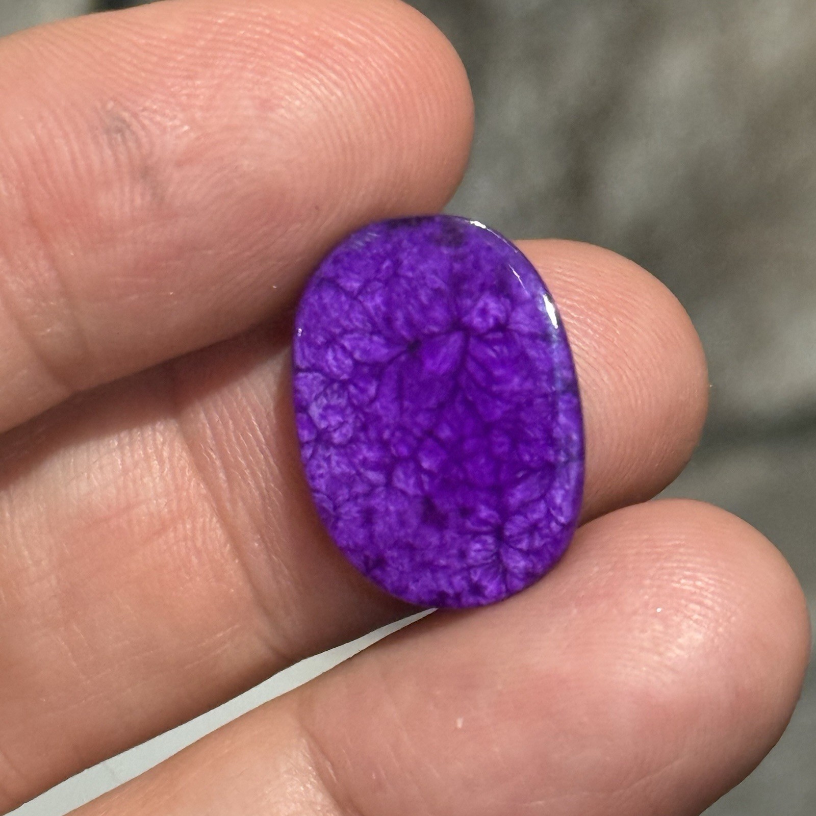 11.2ct 19×13.7×3.5mm Fine Purple Sugilite Oval Backed Cabochon Gemstone