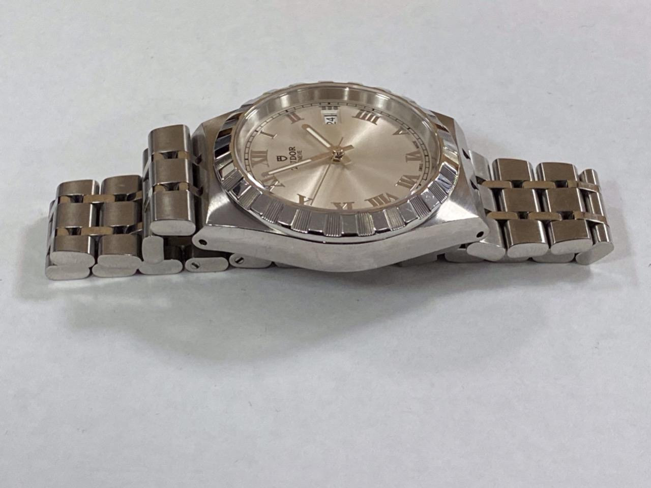 TUDOR ROYAL 28500 DATE SILVER DIAL STAINLESS STEEL 38mm AUTOMATIC WATCH.