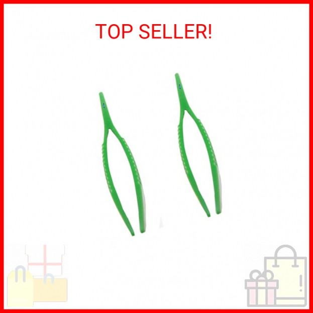 2 PCS PLASTIC TWEEZERS 5″ NON CONDUCTIVE JEWELRY WATCHMAKERS