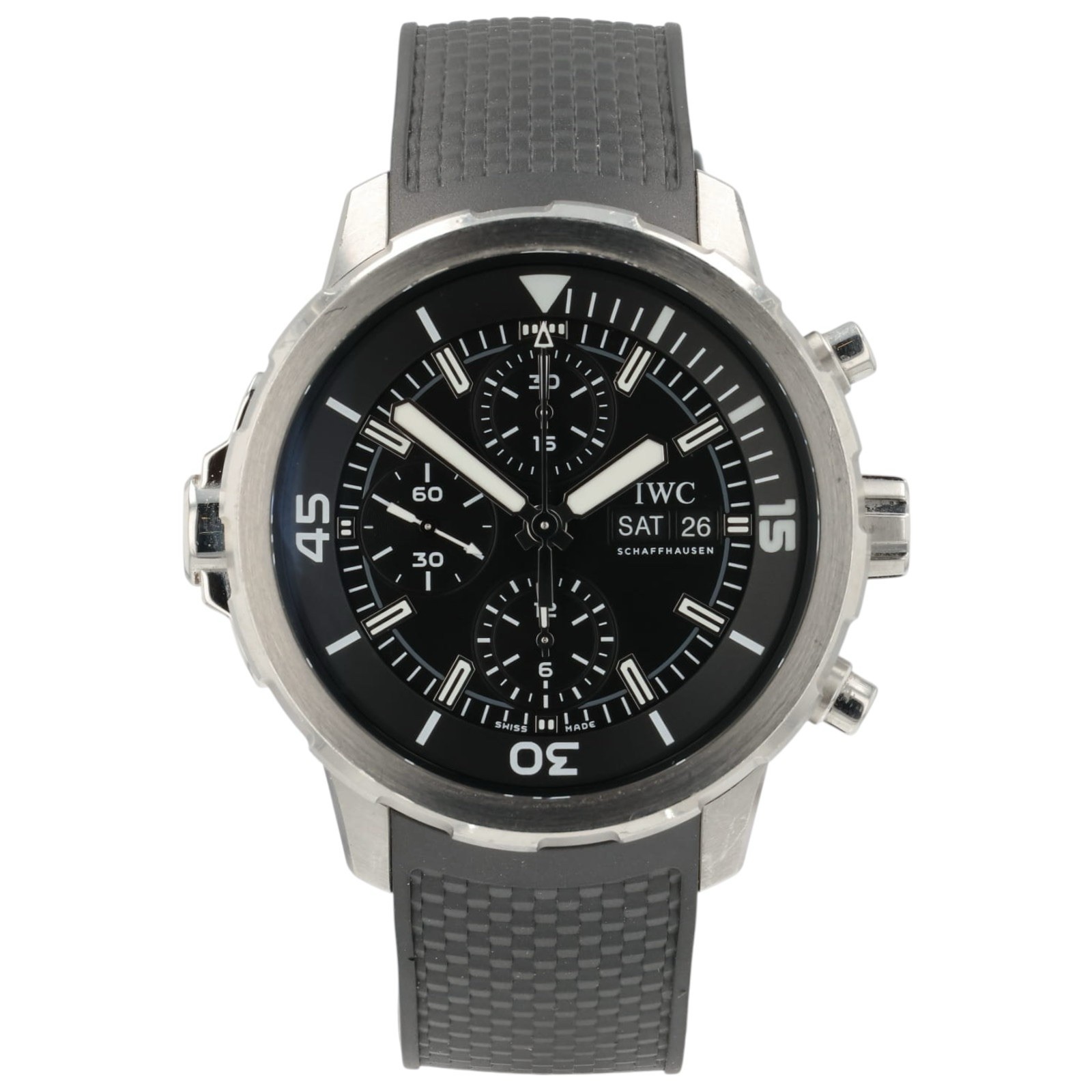 IWC Aquatimer Black Dial Stainless Steel 44mm Automatic Men’s Watch IW376803