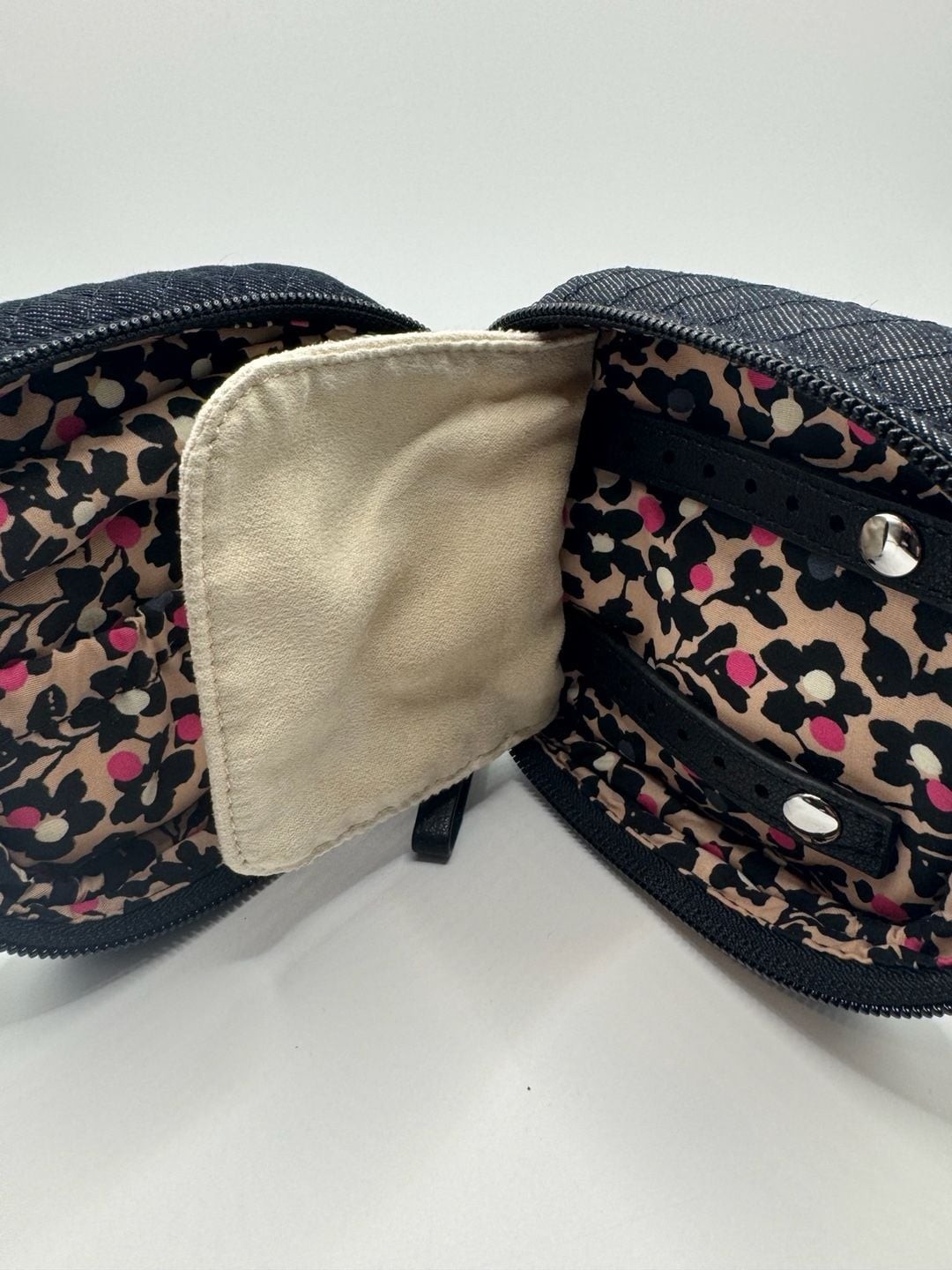 Vera Bradley Quilted Denim Jewelry Organizer Travel Case
