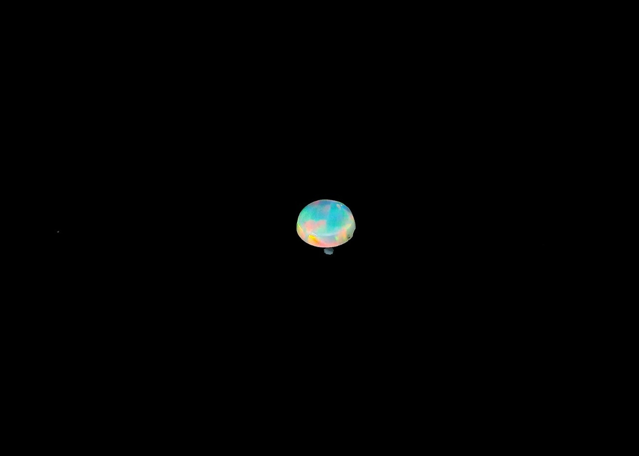 0.06ct Round Shaped Clear White Multi-Color Opal 3 x 3 mm