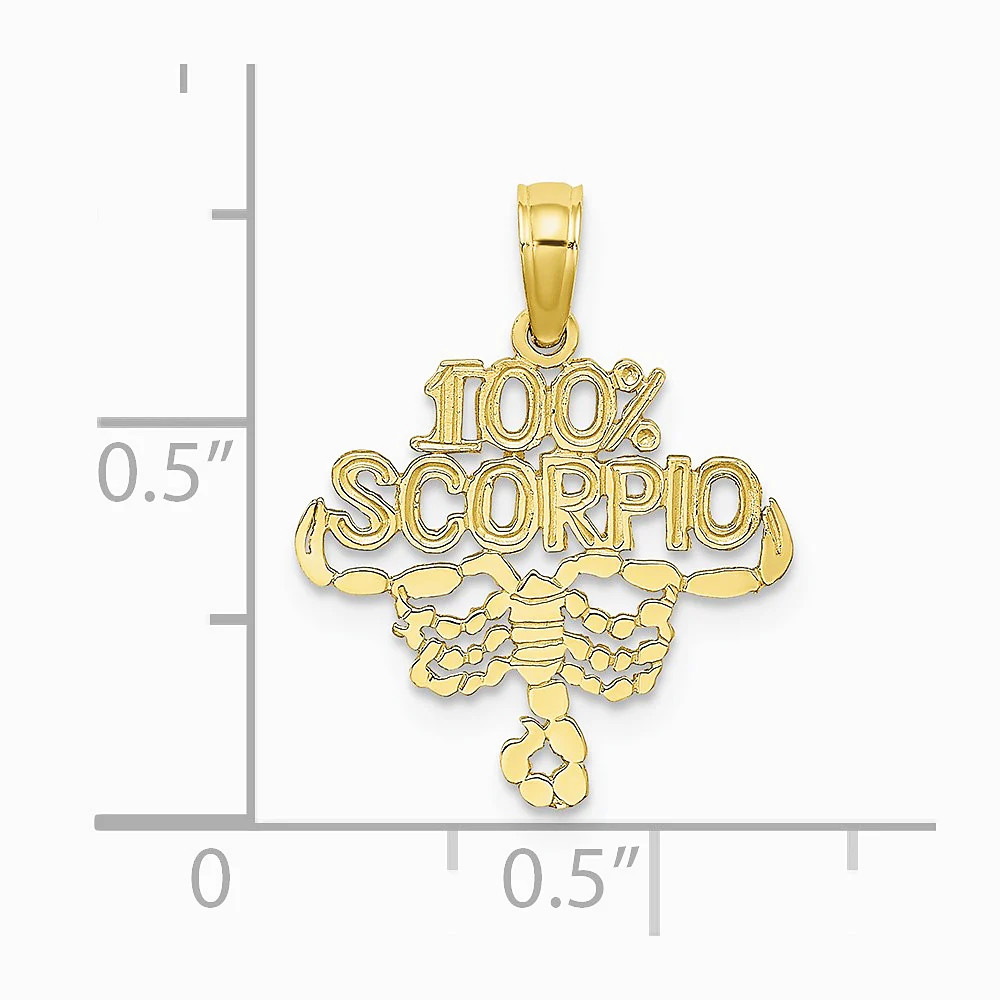 10K / 14K Yellow Gold 100% SCORPIO Zodiac Charm
