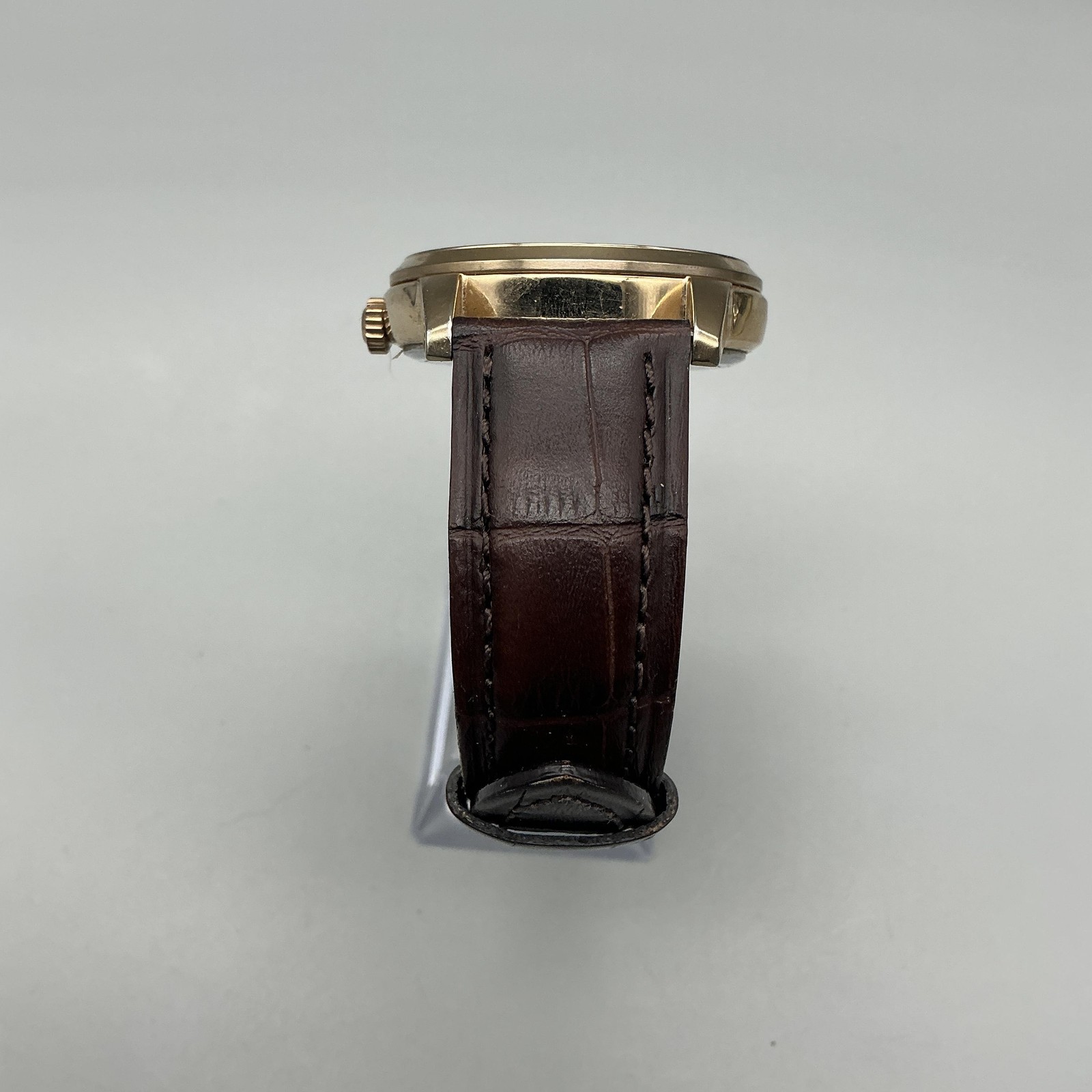 Citizen Eco-Drive Mens Watch 44mm Black Dial Brown Leather 8729-S093040 Day Date